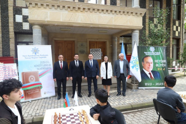 Tovuzda "Konstitusiya və Suverenlik İli" çərçivəsində Ümummilli Lider Heydər Əliyevin 102-ci ildönümünə həsr olunmuş şahmat turniri keçirilib