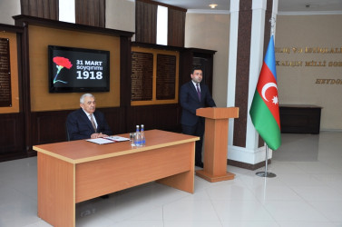 Tovuzda 31 Mart Azərbaycanlıların Soyqırımı günü ilə əlaqədar “Tarixin izi ilə” mövzusunda elmi-praktiki konfrans keçirilib