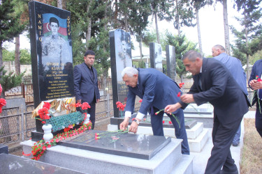 RİH başçısı Vətən müharibəsi şəhidlərinin məzarlarını ziyarət edib