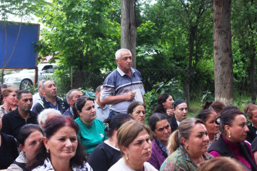 Tovuz Rayon İcra Hakimiyyətinin başçısı Yuxarı Öysüzlü kəndində səyyar qəbul keçirib