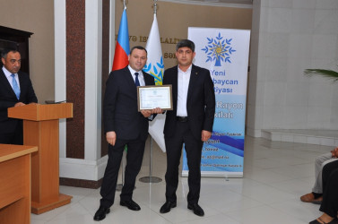 “Konstitusiya və Suverenlik İli” çərçivəsində Yeni Azərbaycan Partiyasının Tovuz rayon təşkilatının təsis edilməsinin 32-ci ildönümü qeyd olunub