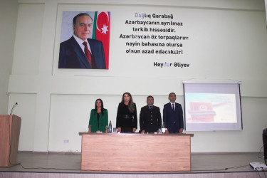 Tovuzda “Gəncləri Qoruyaq: Erkən nikaha, məişət zorakılığına və dini radikalizmə qarşı birlikdə mübarizə aparaq” mövzusunda tədbir keçirilib