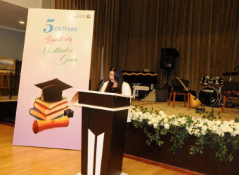 Tovuzda 5 Oktyabr – Beynəlxalq Müəllimlər Günü təntənə ilə qeyd olunub
