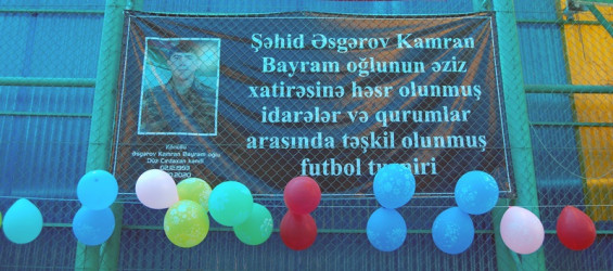 Tovuzda Vətən müharibəsi şəhidi Kamran Əsgərovun xatirəsinə futbol turniri təşkil olunub