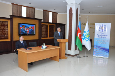 “Konstitusiya və Suverenlik İli” çərçivəsində Yeni Azərbaycan Partiyasının Tovuz rayon təşkilatının təsis edilməsinin 32-ci ildönümü qeyd olunub