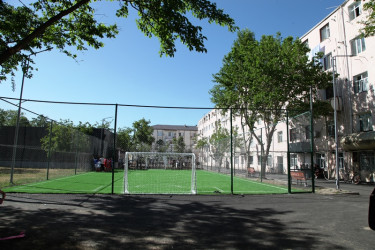 Tovuz şəhərində yeni mini məhəllə futbol meydançaları istifadəyə verilib