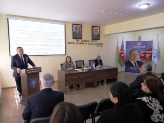 Tovuzda Ümummilli Lider Heydər Əliyevin anadan olmasının 103-cü ildönümünə həsr olunmuş konfrans keçirilib