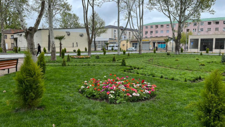 Tovuz şəhəri ərazisində yerləşən  parklarda yenidənqurma işləri aparılır