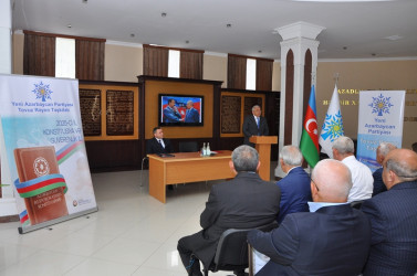 “Konstitusiya və Suverenlik İli” çərçivəsində Yeni Azərbaycan Partiyasının Tovuz rayon təşkilatının təsis edilməsinin 32-ci ildönümü qeyd olunub