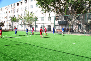Tovuz şəhərində yeni mini məhəllə futbol meydançaları istifadəyə verilib