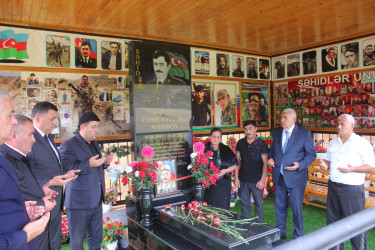 Tovuz RİH başçısı dağ kəndlərindəki Vətən müharibəsi şəhidlərinin məzarlarını ziyarət edib