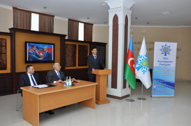 “Konstitusiya və Suverenlik İli” çərçivəsində Yeni Azərbaycan Partiyasının Tovuz rayon təşkilatının təsis edilməsinin 32-ci ildönümü qeyd olunub