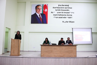 Tovuzda “Gəncləri Qoruyaq: Erkən nikaha, məişət zorakılığına və dini radikalizmə qarşı birlikdə mübarizə aparaq” mövzusunda tədbir keçirilib