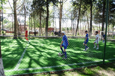 Tovuz şəhərində yeni mini məhəllə futbol meydançaları istifadəyə verilib