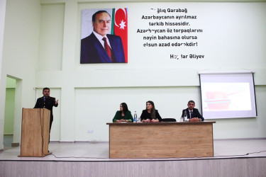 Tovuzda “Gəncləri Qoruyaq: Erkən nikaha, məişət zorakılığına və dini radikalizmə qarşı birlikdə mübarizə aparaq” mövzusunda tədbir keçirilib