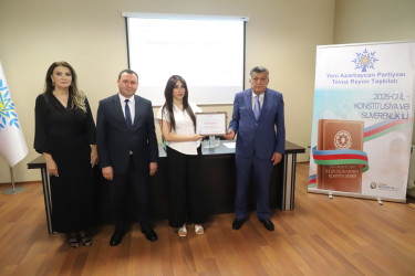 Tovuzda “Konstitusiya və Suverenlik İli” çərçivəsində Ulu Öndər Heydər Əliyevin səhiyyə sahəsində xidmətlərinə həsr olunmuş tədbir keçirilib.