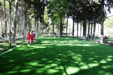 Tovuz şəhərində yeni mini məhəllə futbol meydançaları istifadəyə verilib