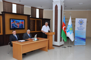 “Konstitusiya və Suverenlik İli” çərçivəsində Yeni Azərbaycan Partiyasının Tovuz rayon təşkilatının təsis edilməsinin 32-ci ildönümü qeyd olunub