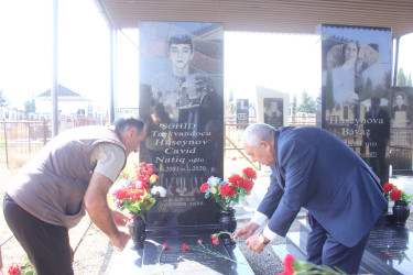 RİH başçısı Vətən müharibəsi şəhidlərinin məzarlarını ziyarət edib