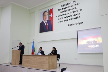 Tovuzda “27 Sentyabr – Anım Günü”nə həsr olunmuş tədbir keçirilib