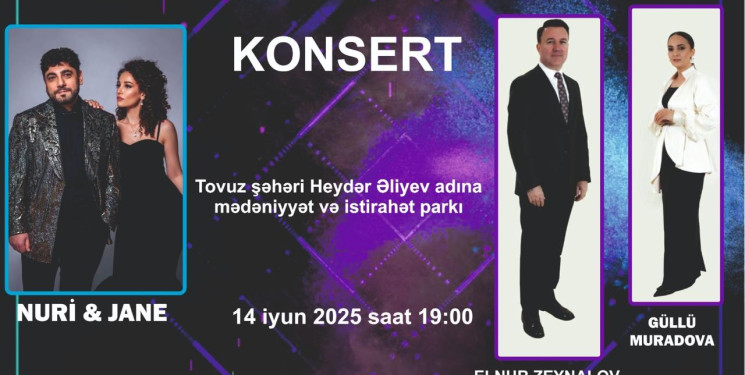 Tovuzda 15 iyun - Milli Qurtuluş Günü münasibətilə konsert keçiriləcək