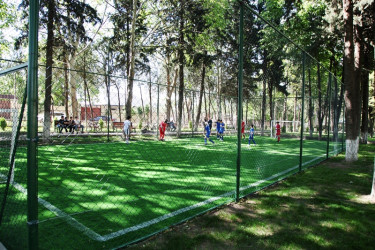 Tovuz şəhərində yeni mini məhəllə futbol meydançaları istifadəyə verilib
