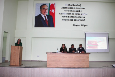 Tovuzda “Gəncləri Qoruyaq: Erkən nikaha, məişət zorakılığına və dini radikalizmə qarşı birlikdə mübarizə aparaq” mövzusunda tədbir keçirilib