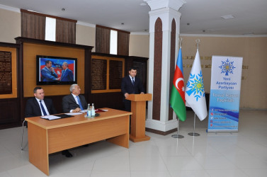 “Konstitusiya və Suverenlik İli” çərçivəsində Yeni Azərbaycan Partiyasının Tovuz rayon təşkilatının təsis edilməsinin 32-ci ildönümü qeyd olunub