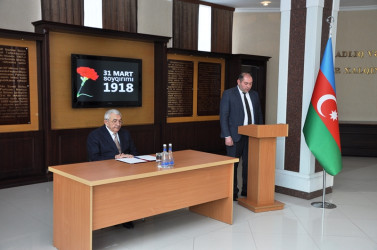 Tovuzda 31 Mart Azərbaycanlıların Soyqırımı günü ilə əlaqədar “Tarixin izi ilə” mövzusunda elmi-praktiki konfrans keçirilib