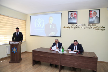 Tovuzda Yeni Azərbaycan Partiyası Tovuz rayon təşkilatının yaradılmasının 33 illiyi qeyd olunub