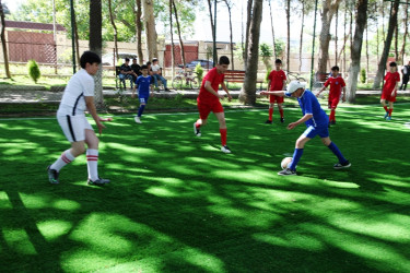 Tovuz şəhərində yeni mini məhəllə futbol meydançaları istifadəyə verilib