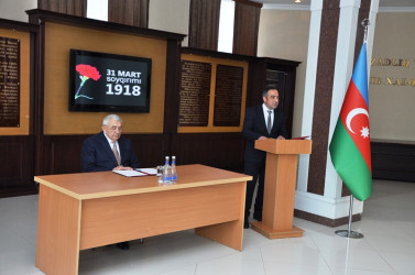 Tovuzda 31 Mart Azərbaycanlıların Soyqırımı günü ilə əlaqədar “Tarixin izi ilə” mövzusunda elmi-praktiki konfrans keçirilib