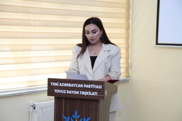Tovuzda Yeni Azərbaycan Partiyası Tovuz rayon təşkilatının yaradılmasının 33 illiyi qeyd olunub